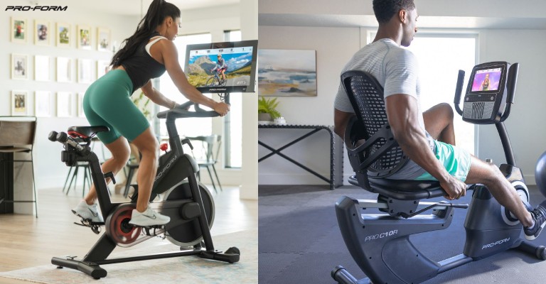 There are two main styles of exercise bikes to choose between—a recumbent bike and an upright cycling bike. Both types of exercise bikes offer a low-impact cardio workout focused on toning and strengthening your legs. With a variety of resistance levels, you’ll be able to dial up or down the intensity as needed; however, a cycling-style bike lends better for those wanting a more challenging workout or using it as cross-training.   Exercise Bike Highlights:  Low-impact Variety of resistance levels Mugs & Cups