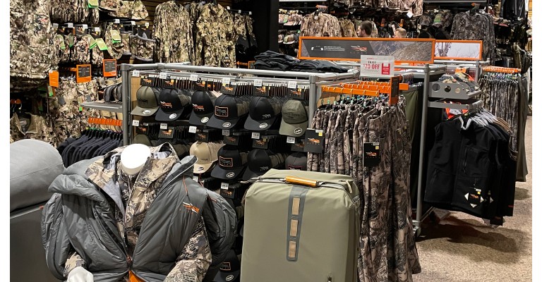 a variety of hunting clothing at fargo scheels