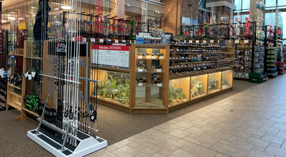 the front of the fishing shop at springfield scheels