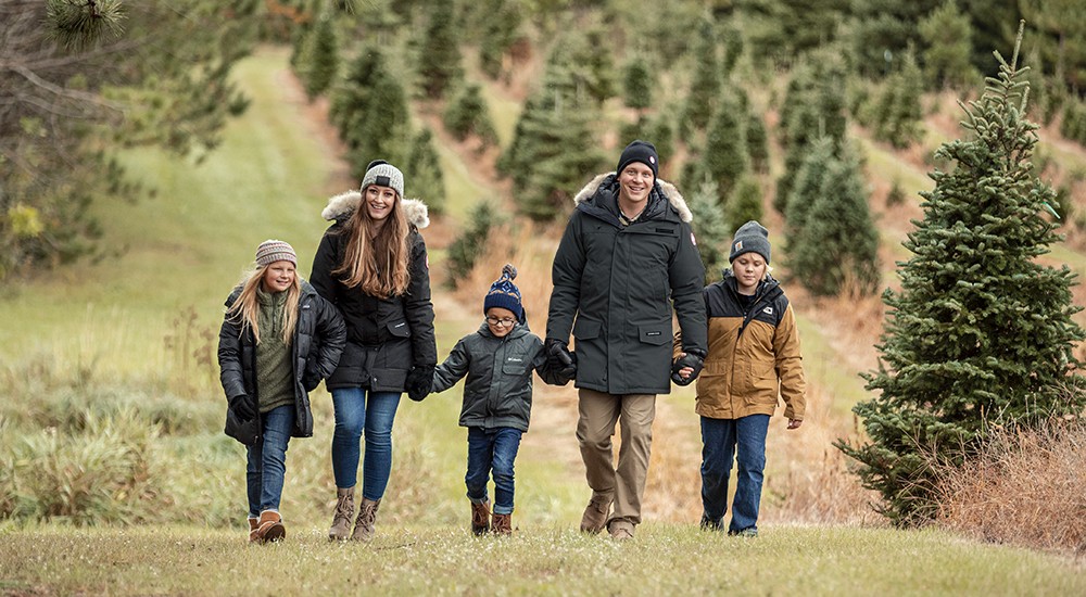 a family wearing different types of jackets