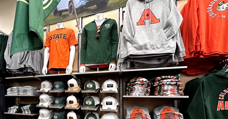 a variety of colorado state university clothing at johnstown scheels
