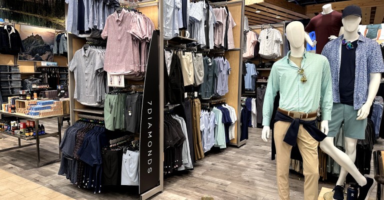 a selection of mens clothing at johnstown scheels