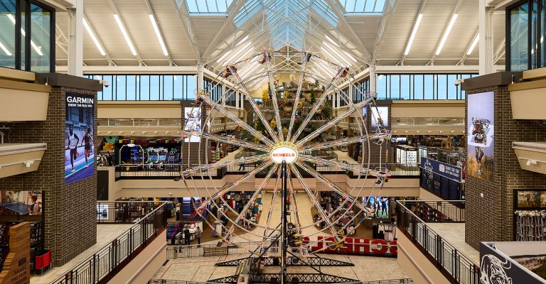 the ferris wheel at a scheels store