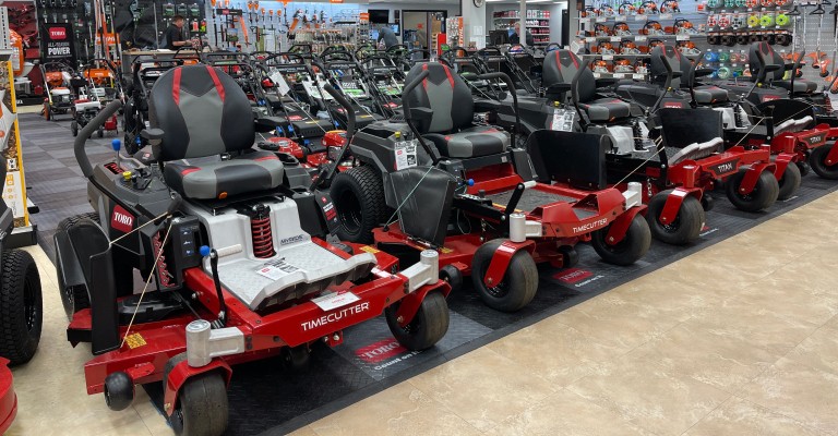 a variety of lawn mowers at scheels home and hardware