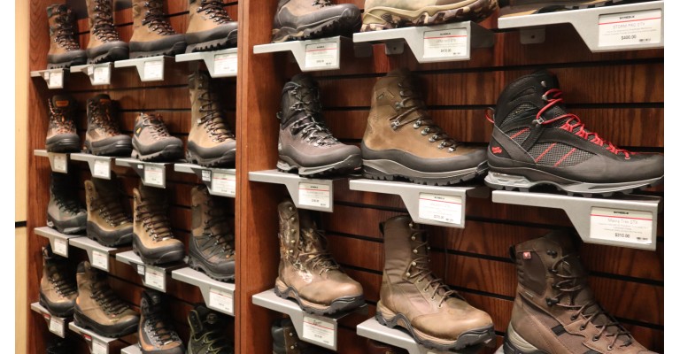 a variety of hunting footwear at reno sparks scheels