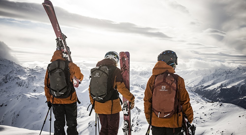 Skiiers on a mountain