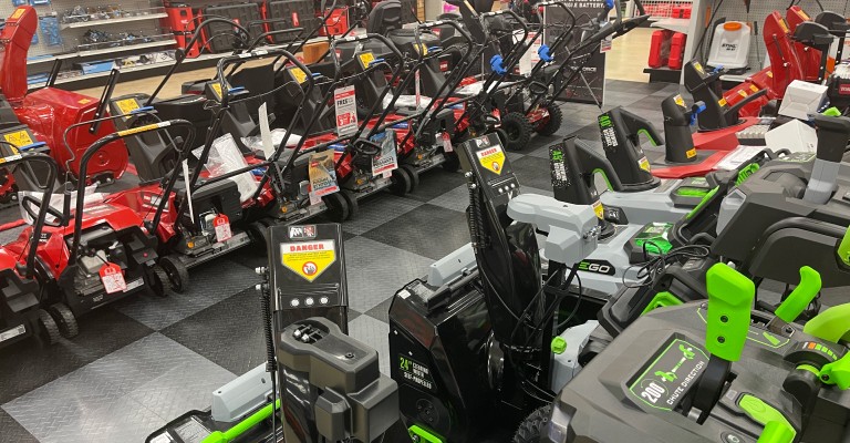 a variety of snowblowers at scheels home and hardware