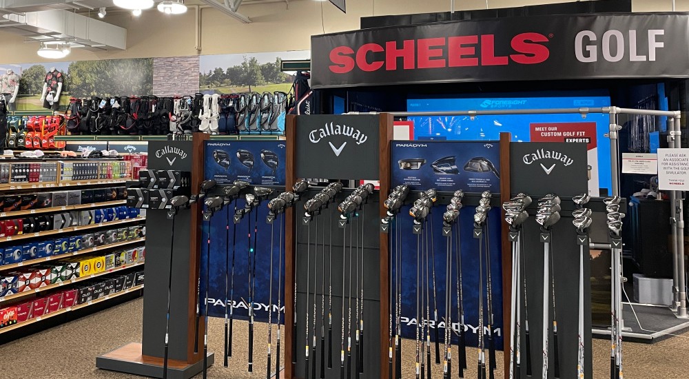 the front of the golf shop at springfield scheels