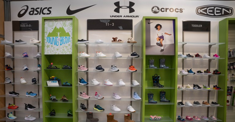 shoes for kids on display
