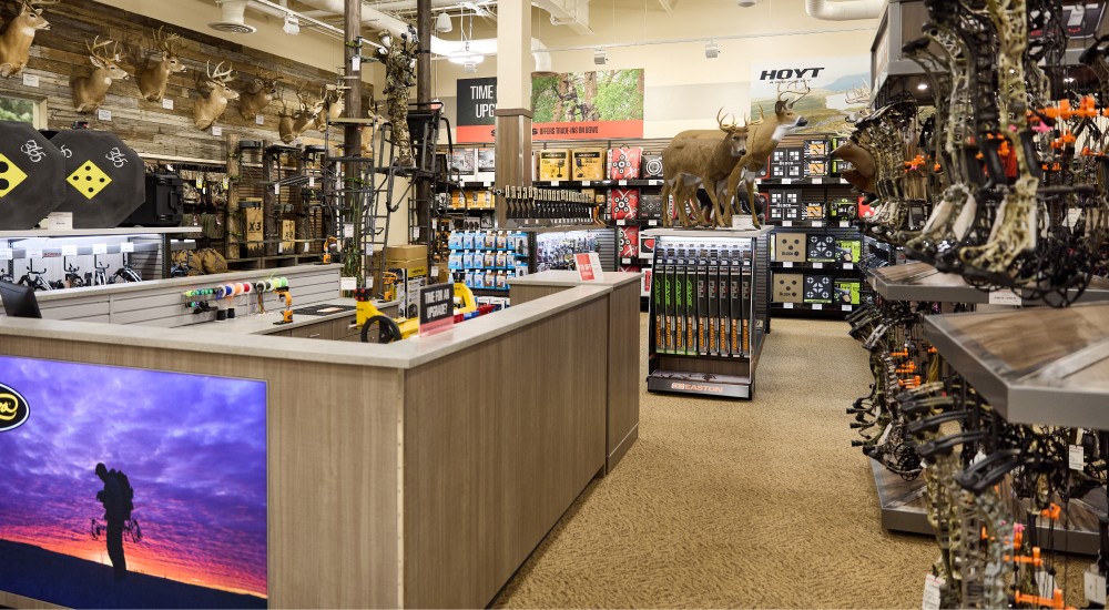 Hunting equipment shop stores